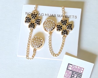 Hijab Magnets, Hijab magnet Pins, Hijab Pins for scarf, Non Snag Hijab Pins Magnetic, Hijab Accessories, No Snag Hijab Magnet with chains
