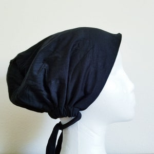 Satin Lined Hijab Cap, Satin Hijab Cap, Bonnet, Under Cap with Tie Back Lace - For Shorter Hair, Hijab Cap, under scarf