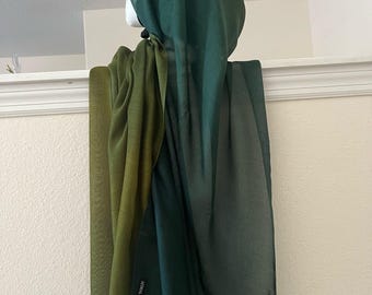 Ombre Mini Modal Hijab, ombre modal hijab, two tone modal hijabs, breathable and lightweight hijab, modal prints, modal scarf hijab