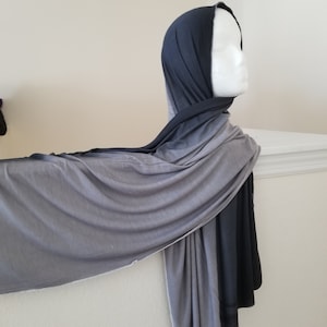 Premium Jersey Hijab, Omber Jersey hijab, Two tone jersey, hijab, muslim scarf, winter scarf, soft cotton jersey hijab, premium hijab