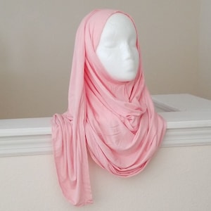 Instant Jersey Hijab, Instant Hijab, Slip on hijab, Pinless, jersey hijab, Ready-To-Wear Hijab, ready to go hijab brown ivory white teal