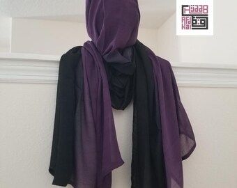 Modal Hijab, ombre modal hijab, two tone modal hijabs,breathable and lightweight hijab