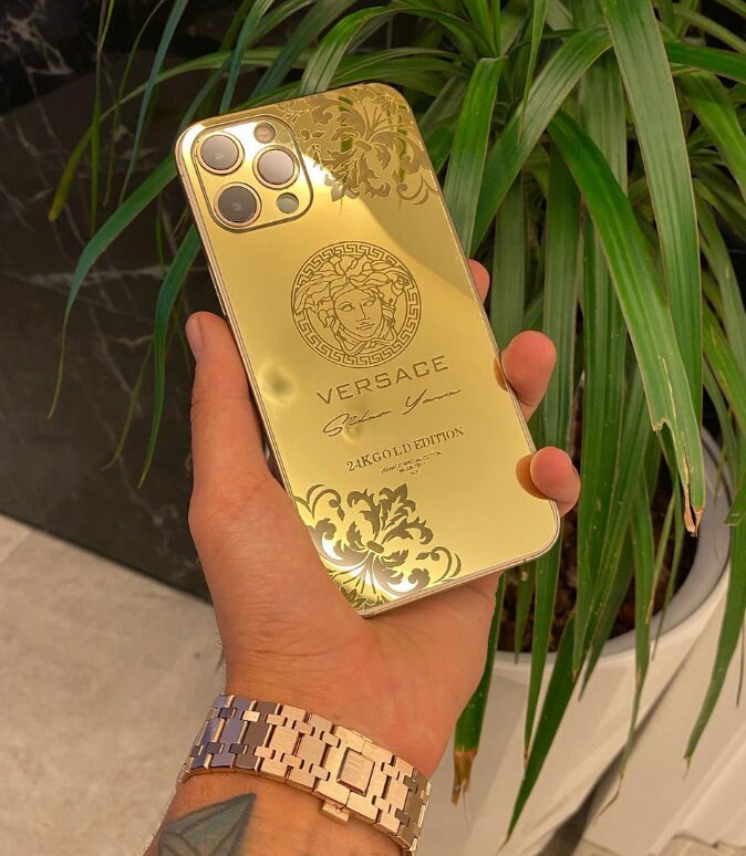 Iphone Gold Silver Plated Das Beste Geschenk Fur Liebhaber Etsy