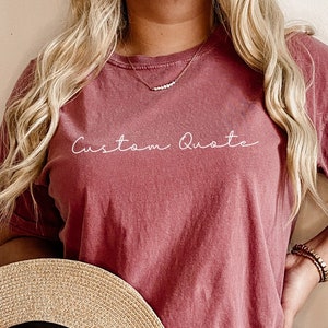 Minimalist Custom Shirt, Personalized Shirt, Custom Quote Text Shirt, Custom Made Shirt, Custom Text Hoodie, Saying Shirt, Customized, RZ339