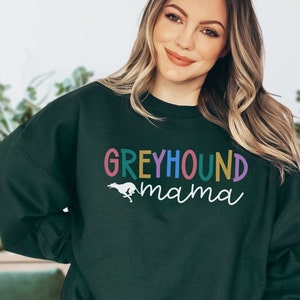 Greyhound Mom Sweatshirt, Greyhound Lover Gift, Rescue Shirt, Greyhound Mama Shirt, Dog Mom Dog Dad Gift, Dog Memorial Gift, RZ569
