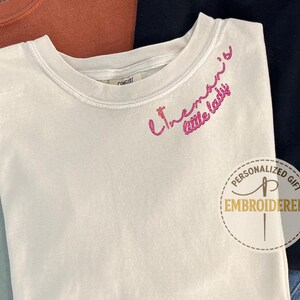 Embroidered Lineman Little Lady Shirt, Lineman Gf Gift, Lineman Lady Embroidery Outfit, Gift for Lineman's Fiancée, Gift for Her, E047