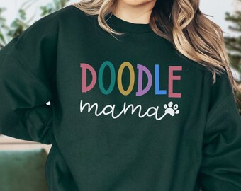 Doodle Mama Sweatshirt, Funny Sweatshirt, Graphic Hoodie, Gift for Her, Goldendoodle, Dog Mom, Doodle Hoodie, Doodle Dad Gift, RZ584