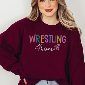 Wrestling Mom Sweatshirt, Wrestler Mom Gift, Wrestler Mom Hoodie, Wrestling Mom Crewneck, Athlete Mom Shirt, Gift for Mom, Mom Life, RZ550