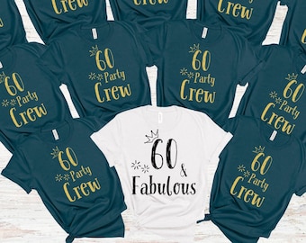 60th Birthday Squad Shirt, Sixty and Fabulous, Birthday Crew Shirt,1964 Group Shirts, 60th Birthday Party, Chapter 60 Matching Tee, RZ656