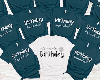 60th Birthday Shirt, Sixty and Fabulous, Birthday Squad Shirt, 1964 Group Shirts, 60th Birthday Party, Happy Birthday Matching Tee, RZ635