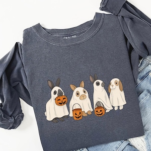 Cute Rabbit Ghost Halloween Shirt, Ghost Bunny Shirt, Spooky Rabbit Sweater, Halloween Vibes Shirt, Spooky Season Shirt, T012
