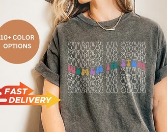 Women in Stem Shirt, Female Engineer Tech Shirt, Women in Science Math Art, Scientist Teacher Gift, Stemimist Shirt, STEM Teacher, RZ371