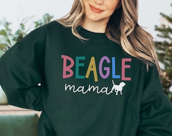 Beagle Mama Sweatshirt, Beagle Lover Gift, Beagle Sweater, Beagle Mom, Cute Dog Owner Sweater Gift, Unisex Beagle Dog Sweatshirt, RZ573