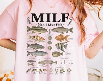 Meme Fish Shirt, Vintage I Love Fish Shirt, Angler Gift, S156