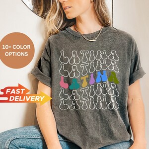 Latina Shirt, Latina Retro Shirt, Latina Frau Shirt, Hispanic Erbe Monat Tee, cooles Latina Shirt, süßes spanisches Shirt, RZ363