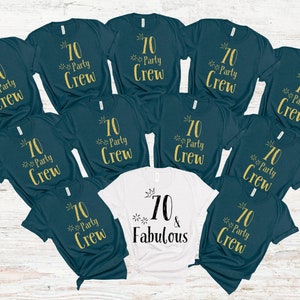 70th Birthday Shirt, 70 and Fabulous, Seventy Shirt, 80 Af Shirt, Chapter 70, Birthday Squad Crew Group Shirts, Born 1954 Party Shirts RZ657
