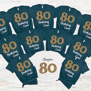 Grandma 80th Birthday Group Shirts, Chapter 80 Birthday Shirt, Grandpa 80th Birthday Crew Shirts, 1944 Birthday, Matching Bday Shirts, RZ664