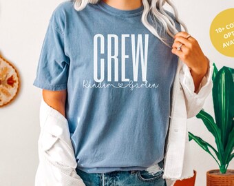 Kindergarten Teacher Shirt, Comfort Colors Kindergarten Crew Tee, Team Kindergarten Shirt, Teacher Matching T Shirts, Groovy Kinder Shirt