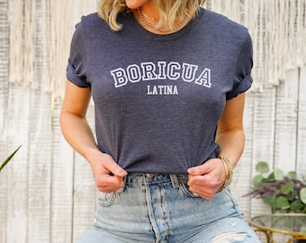 Porto Rico Shirt, Boricua Shirt, puertorikanisches Mädchen, Yo Soy Boricua, Wepa, Puerto Rico Geschenke, Mujer Latina, Stolze Latina Boricua, RZ375