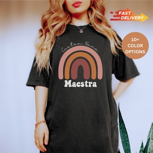 Maestra Shirt, Personalized Maestra Shirt, Spanish Teacher Appreciation Gift, Regalo Para Maestra, Bilingual Teacher, Maestra Bilingüe,RZ377