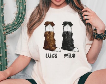 Custom Border Collie Pet Name Shirt, Personalized Dog Breed Shirt, Gift for Mom, Mother's Day, Birthday, Herding Dog, Comfort Colors, RZ314