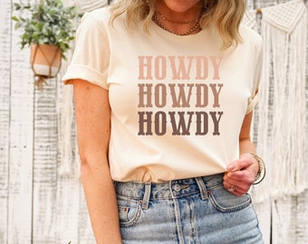 Howdy T-Shirt, Howdy Sweatshirt, Rodeo Bachelorette, Howdy Print, Western Graphic Tee, Western Shirt, Country Girl T-Shirt, Cowgirl Style T