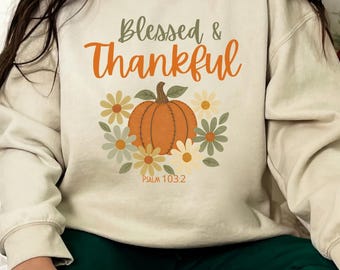 Thankful Sweatshirt, Thanksgiving Sweatshirt, Thankful Blessed Shirt, Thanksgiving Shirt, Thankful Blessed Shirt, Fall Gift, 046