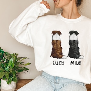 Personalized Border Collie Back Shirt, Border Collie Mom, Border Collie Dad, Dog Mom Shirt, Dog Lover, Gift For Border Collie Owner, RZ314