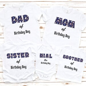 Astronaut Birthday Shirt, Family Astronaut Shirts, Family Rocket Shirt, Matching Birthday Boy, Rocket Birthday Shirts, Birthday Space, RZ172