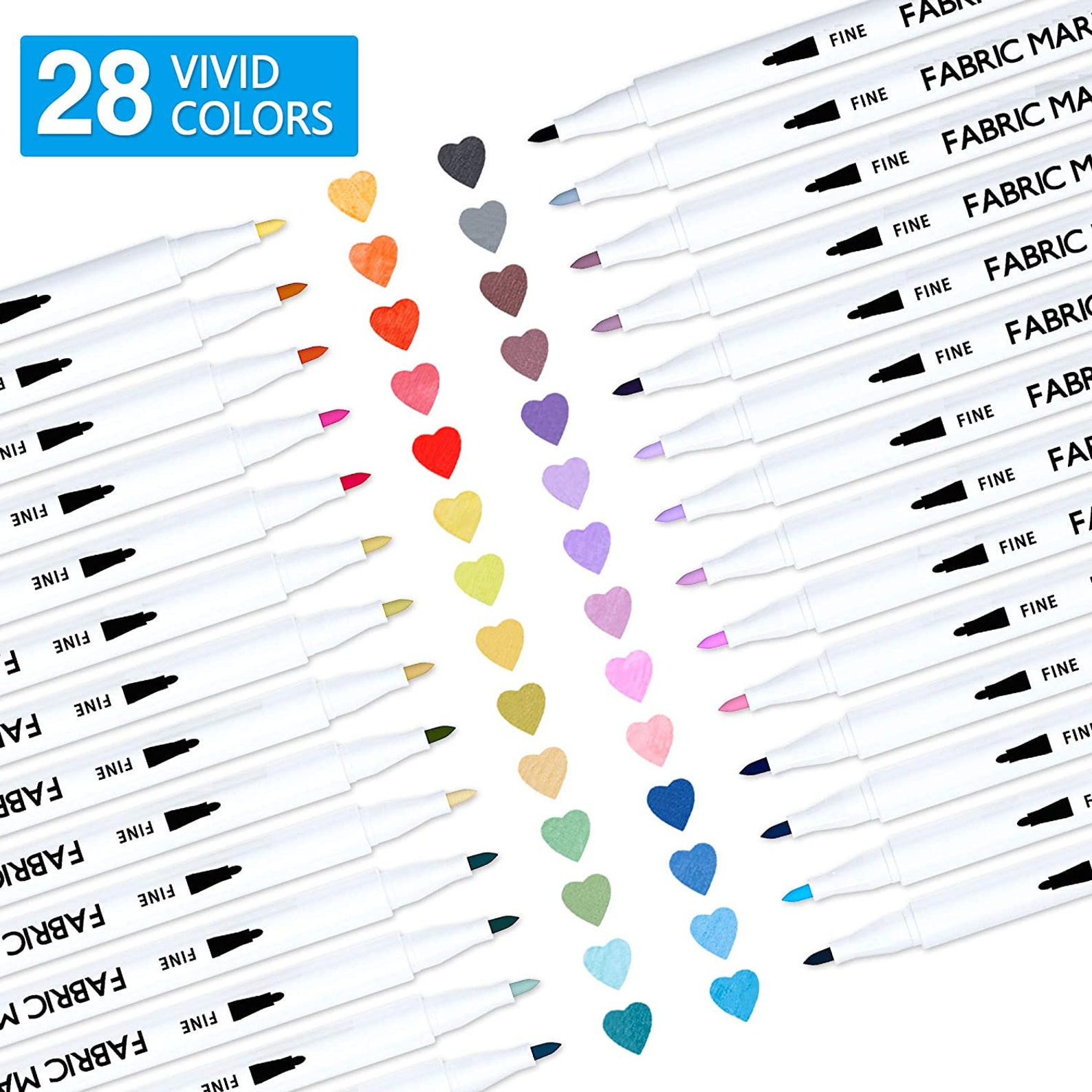 28 Colours Fabric Markers Shuttle Art Fabric Markers Etsy
