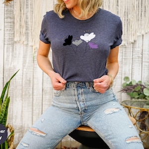 Asexual Wildflowers, Asexual Flower Shirt, Asexual Plants Shirt, Asexual Shirt,Asexual Pride,Gender Neutral Shirt,Subtle Asexual Shirt,RZ196