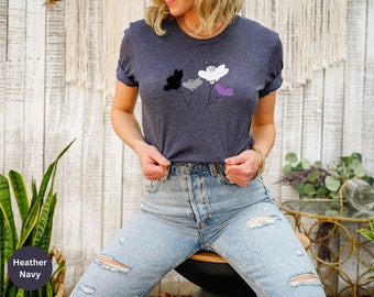 Asexual Wildflowers, Asexual Flower Shirt, Asexual Plants Shirt, Asexual Shirt,Asexual Pride,Gender Neutral Shirt,Subtle Asexual Shirt,RZ196