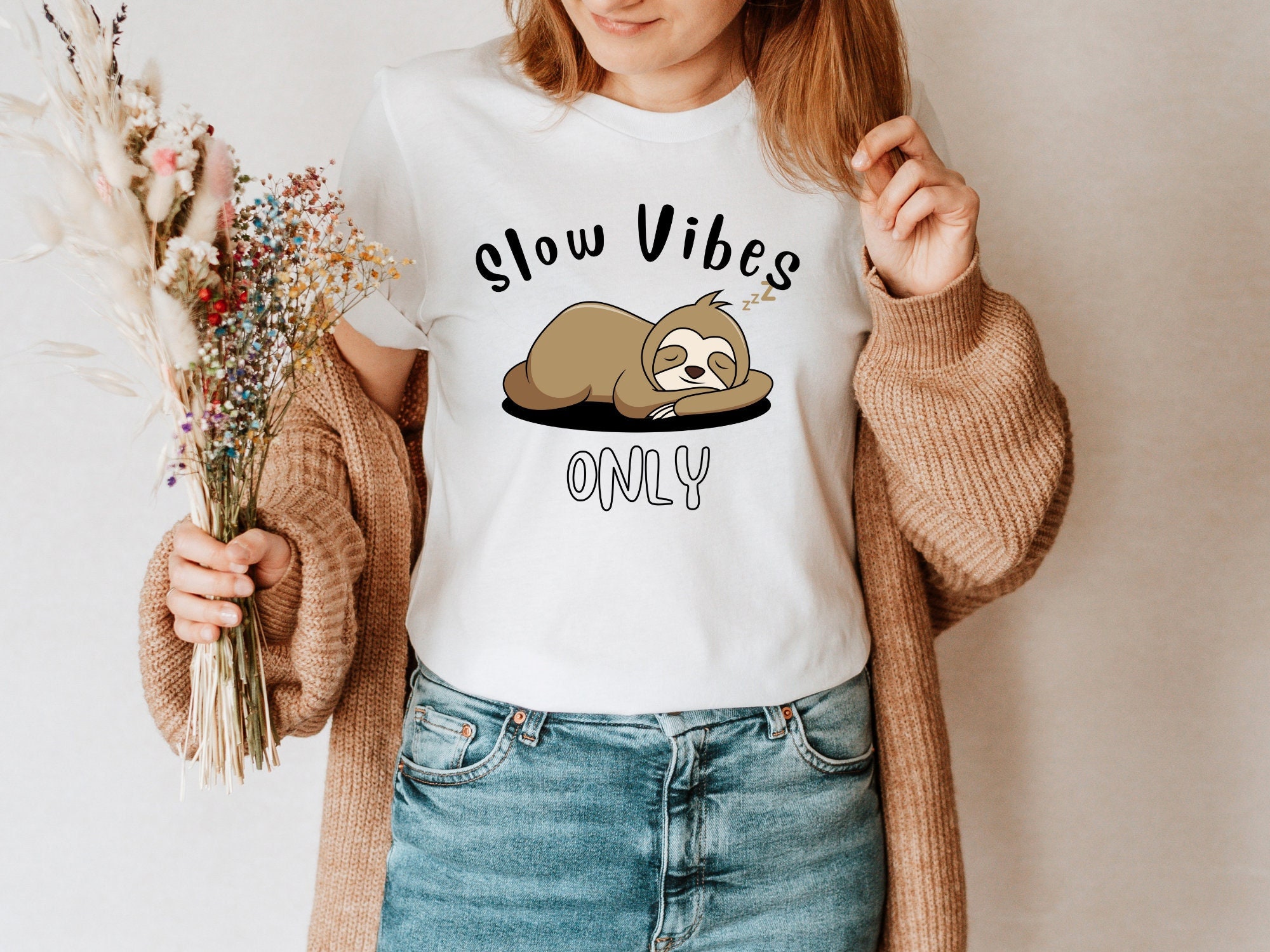 Slow Vibes Only Shirt Cute Sloth Tee Shirt Lazy Animal - Etsy Canada Slow Vibes Only Shirt Cute Sloth Tee Shirt Lazy Animal - Etsy Canada