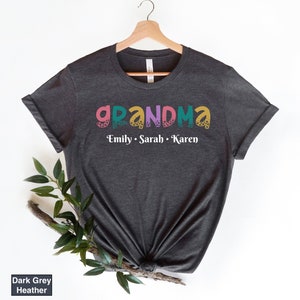 Custom Grandma shirt, Grandma Heart Shirt, Grandma shirt, Grandkids Name Shirt, Gift For Grandma, Nana Shirt, Mother's Day Shirt, RZ390