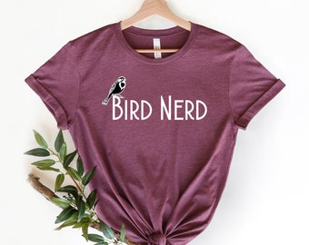 Uccello Nerd Camicia, Camicia Bird Watching, Bird Lover Tee, Camicie Amante della Natura, Divertente Camicia Bird Watcher, Regalo per Amante degli Uccelli,Geeky Birding,RZ420