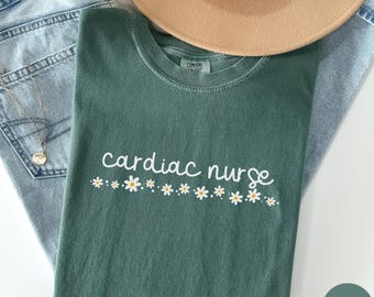 Cardiac Nurse Shirt, Gift for Cardiac Nurse, Cardiovascular Nurse Tee, Cardiology RN NP Shirt, Heart Nurse Crewneck, Graduation Gift, RZ808