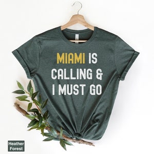 Miami Shirt, Miami Fan Crewneck Shirt, Distressed Miami Shirt, Miami Gift, College Student Gift, Miami Florida Football, Miami Vacay Shirt