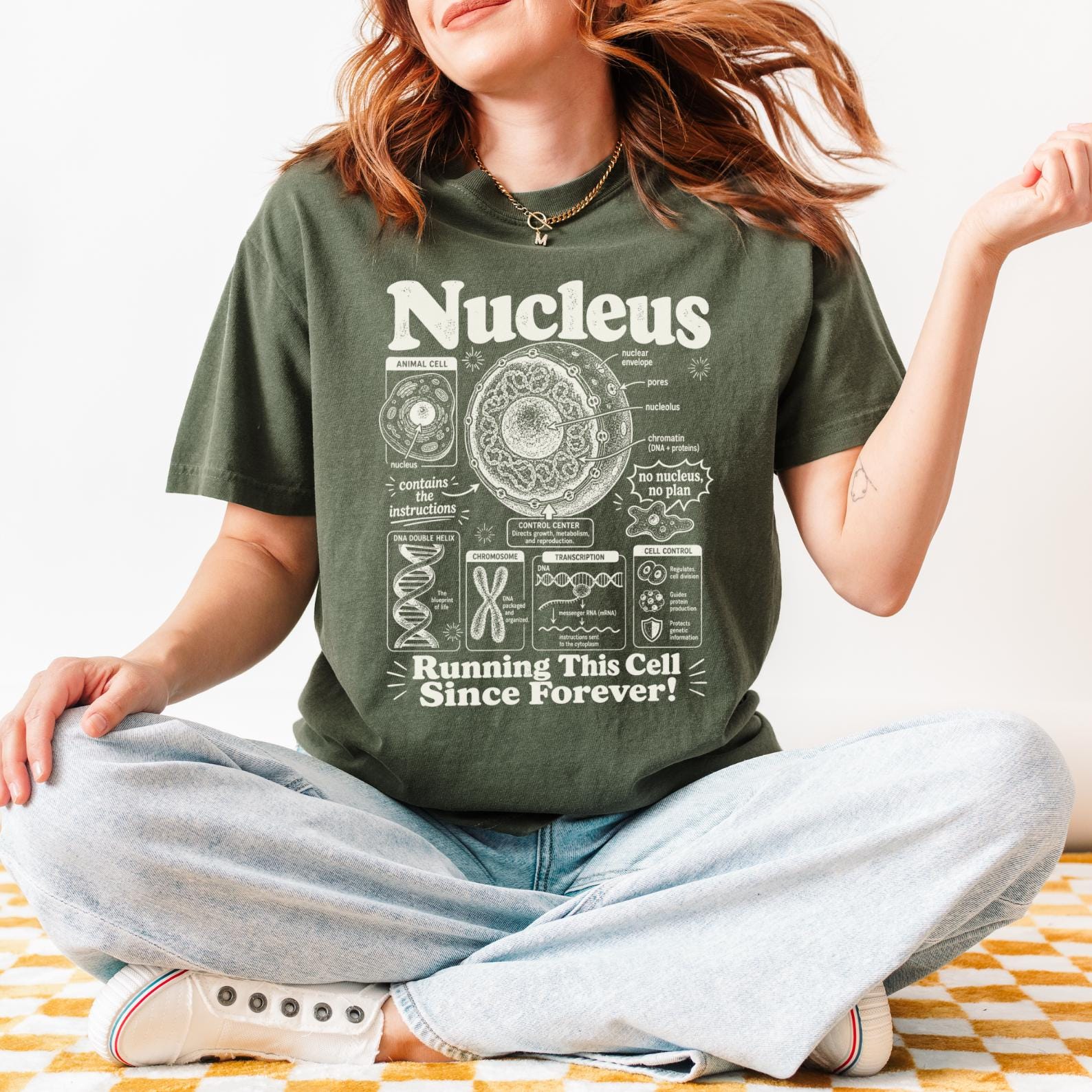 Nucleus Vintage Science T-shirt, 90s Academic Molecular Biology