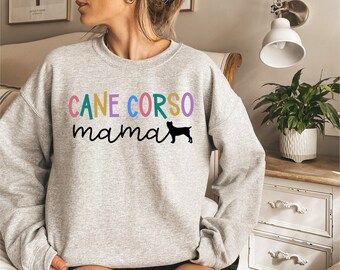 Cane Corso Mama Sweatshirt, Cane Corso Dog Hoodie, Cane Corso Mom, Cadeau voor hondenmoeder, Italiaanse Mastiff Dog Lover Gift, Puppy Gift, RZ581