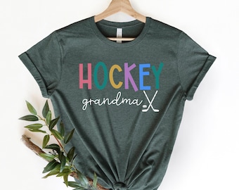 Hockey Grandma Shirt, Hockey Granny Shirt, Hockey Nana Gift, Gift for Hockey Grandma, Ice Hockey Tee, Game Day Shirt, Trendy Crewneck, RZ489