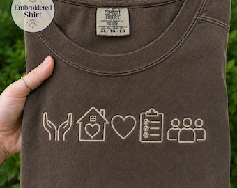 Embroidered Social Worker Shirt, Case Manager T-Shirt, Social Work Graduation Gift