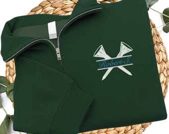 Sweat-shirt de golf avec fermeture éclair, pull brodé personnalisé, cadeau de golf pour équipe et entraîneur, N044