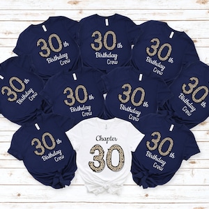 30th Birthday Party Shirt, 30th Birthday Crew, Birthday Group Tee, Leopard Print Birthday Party Shirts, Chapter 30 Birthday Shirt RZ672