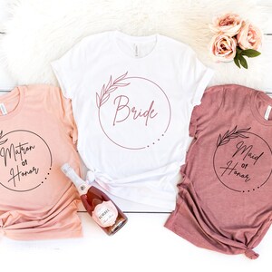 Bridesmaid Custom Tshirts, Wedding Custom Shirts, Maid Of Honor Shirt, Bridesmaid Gift, Bridal Party Shirts, Bride&#39;s Babes,Bride Squad,RZ239