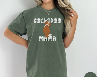 Cockapoo Mama Shirt, Hundedenkmäler Geschenk, Cockapoo-Liebhaber, Cockapoo-Besitzer Geschenk, Cockapoo-Hundeliebhaber, Muttertagsgeschenk, Tierthema Shirt RZ602