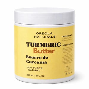 100% Pure Turmeric Body Butter – Natural DIY Skincare (8oz)