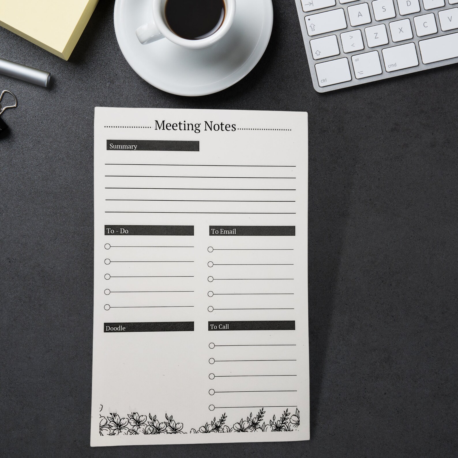 Meeting notes notepad business notepad Todo notepad Zoom Etsy