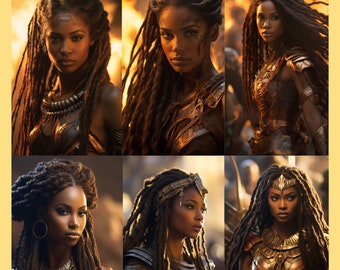 12 Elemental Natural Black Goddesses HD Phone Wallpapers (9:16)