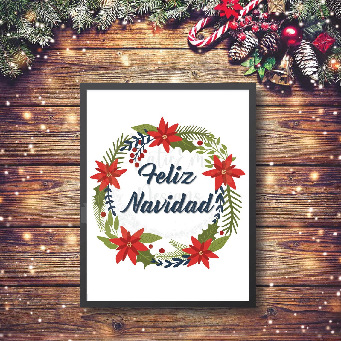 Feliz Navidad Printable Digital Download - Etsy