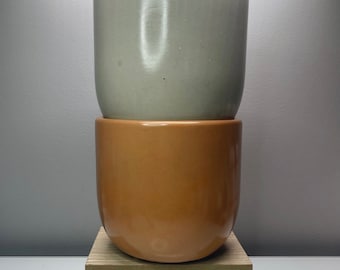 Extra Large Concrete Plant Pot set of 2 | Minimalist plant Pot |  Boho Planter | Modern Indoor Planter | Flower Pot | 6 Inch Pots